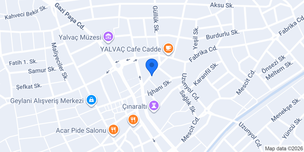 Yalvaç Çiçekçilik konumu
