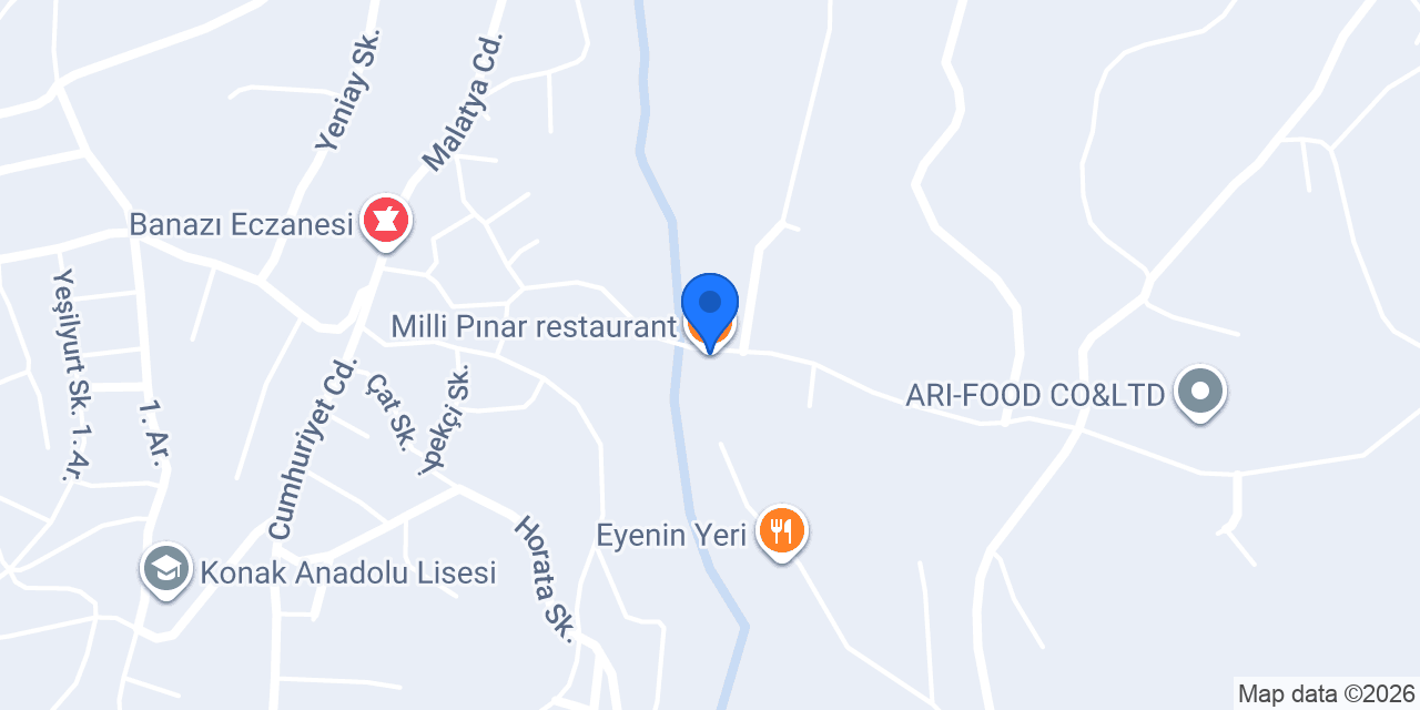 Milli Pınar restaurant konumu