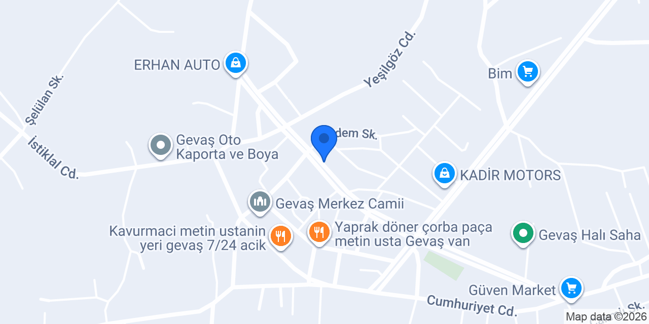 Gevaş hamamı konumu