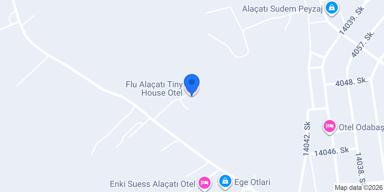 Flu Alaçatı Tiny House Otel konumu