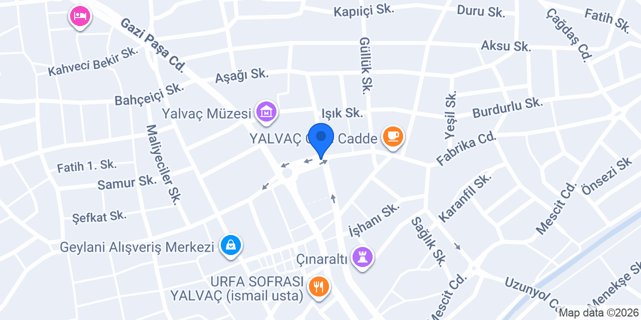 Memişoğlu Emlak Yalvaç konumu