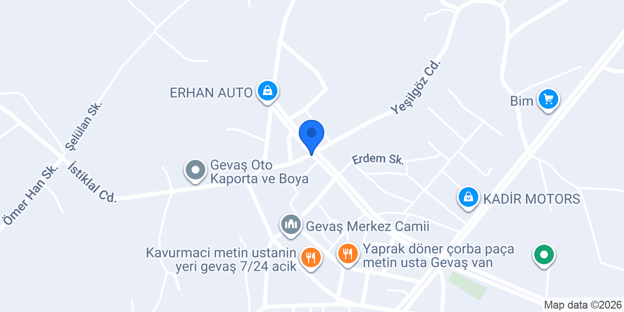 GEVAŞ HIZLI TAKSİ konumu