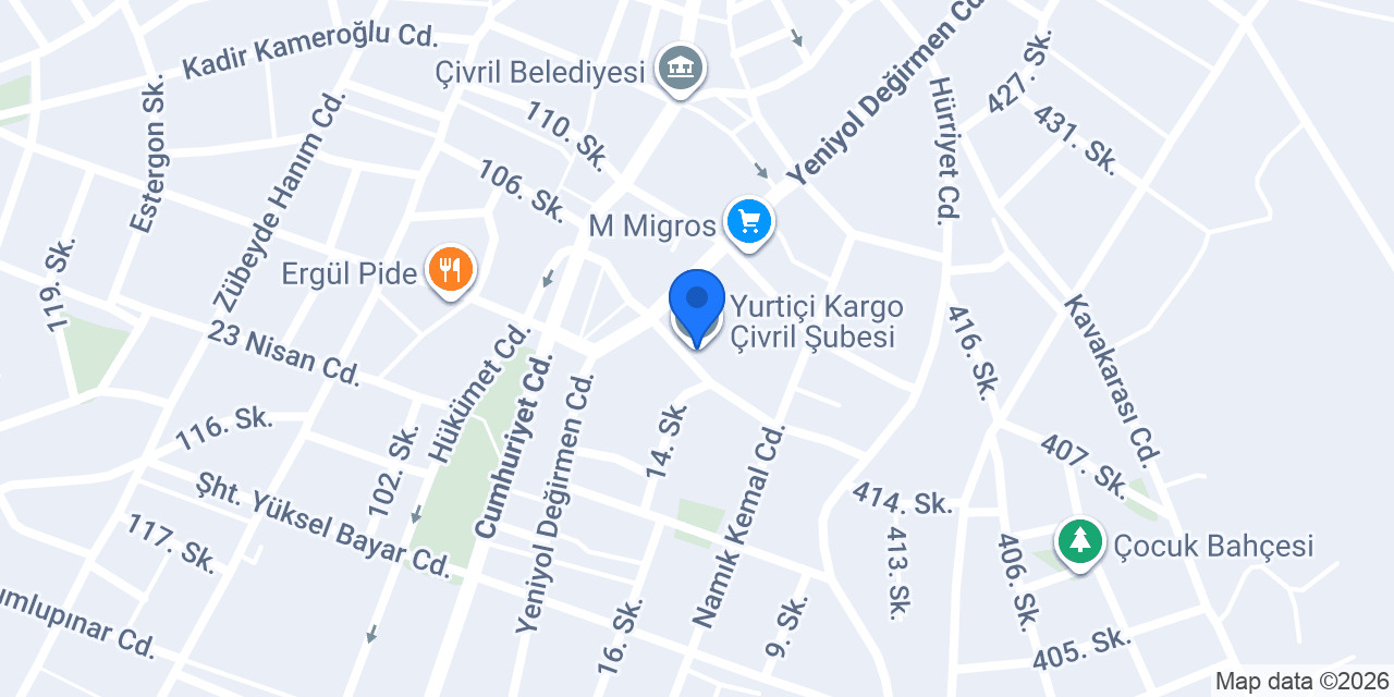 Yurtiçi Kargo Çivril Şubesi konumu