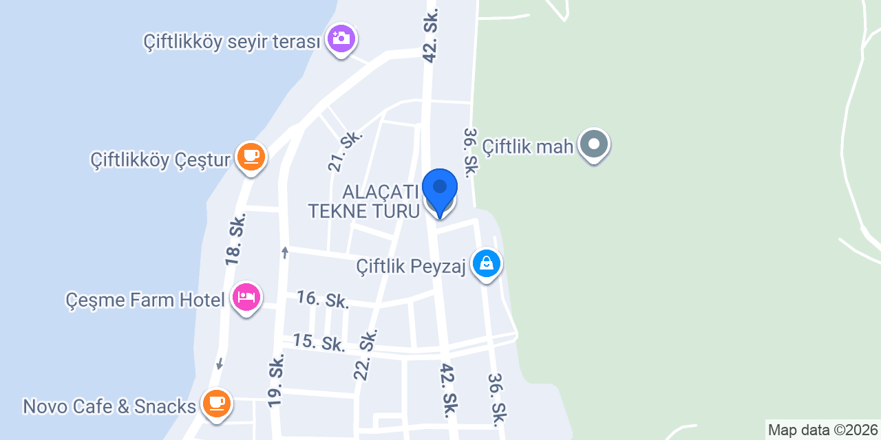 Alaçatı Tekne Turu Denizhan-3 konumu