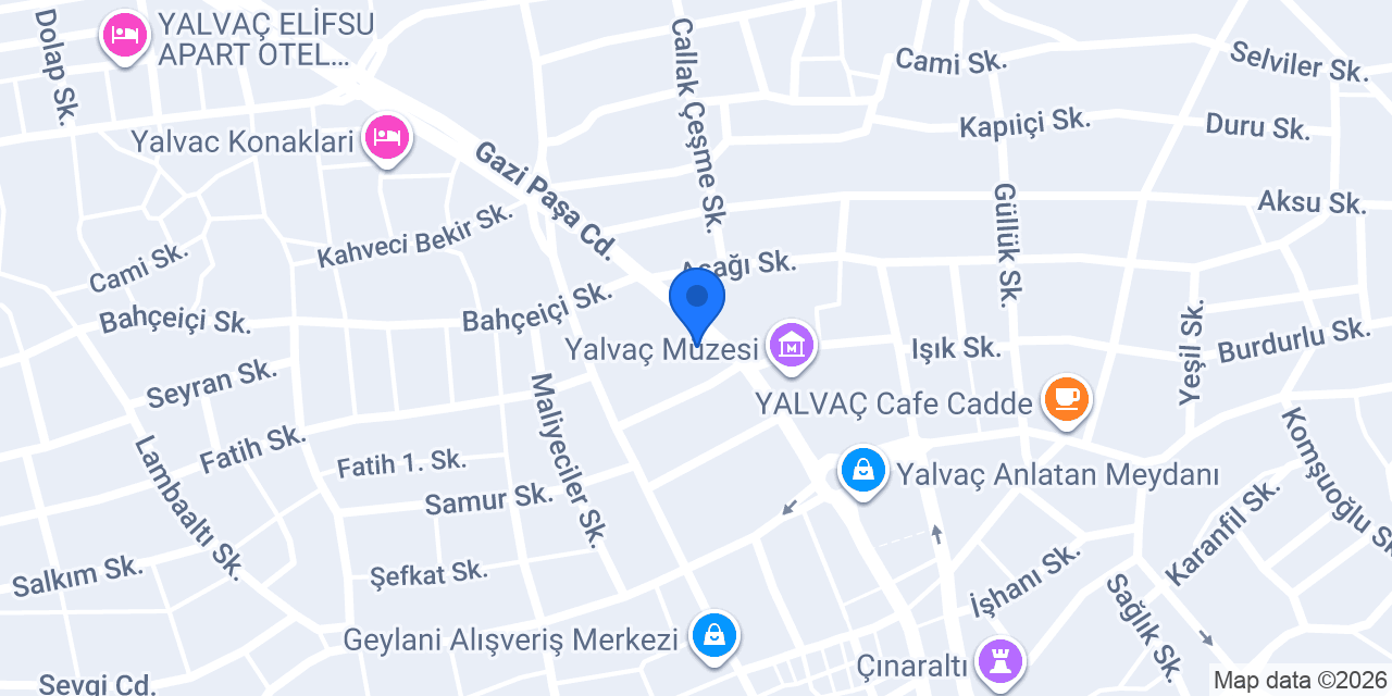 YALVAÇ TAKSİ konumu