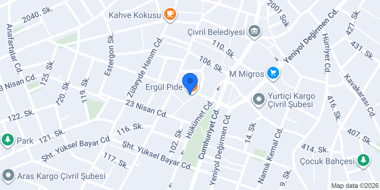 Özen kuru temizleme konumu