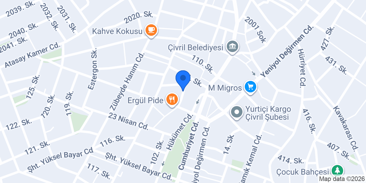 Çivril Türedi Apart konumu