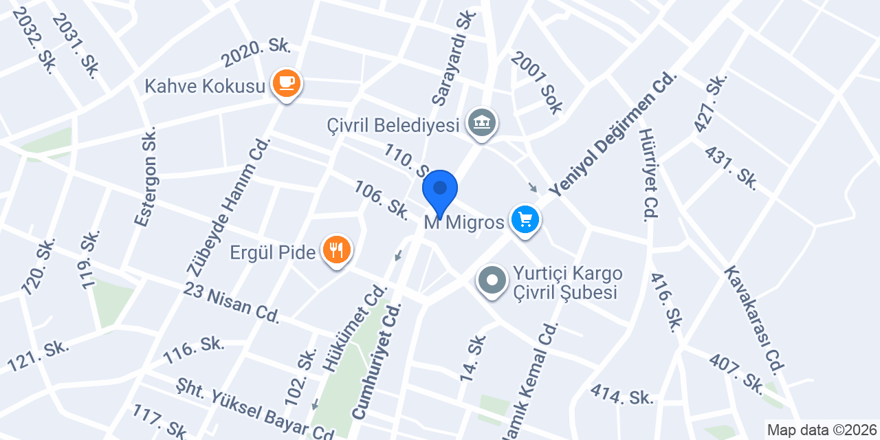 Çetinkaya Eczanesi konumu