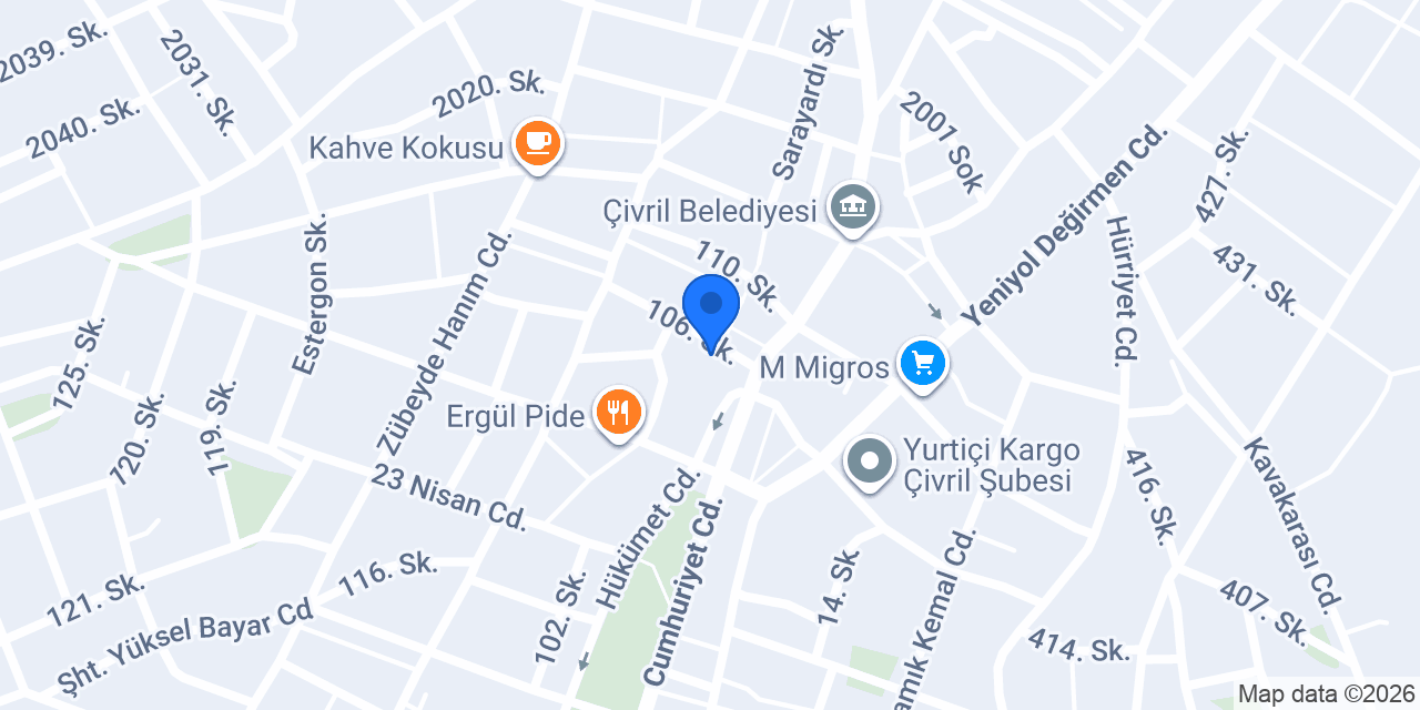 Aslanoğlu Veteriner Kliniği konumu