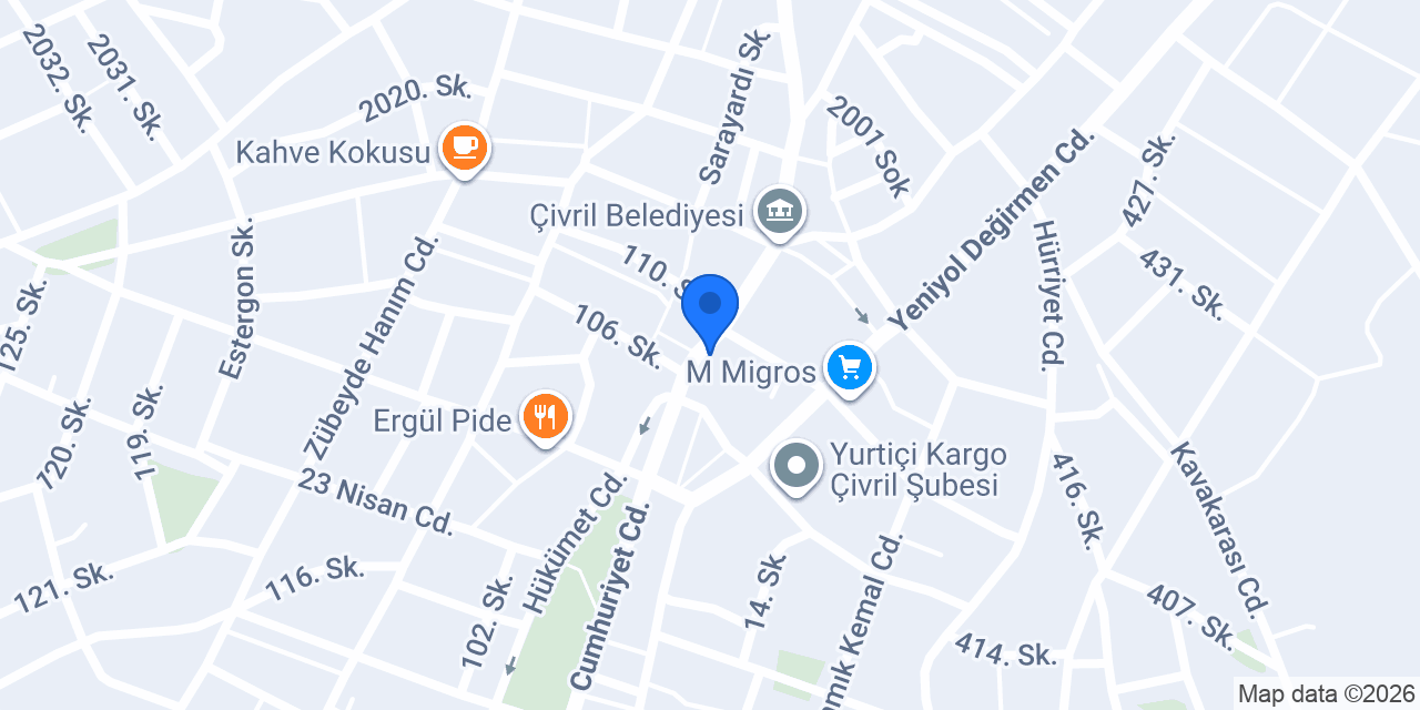 Şekerbank Çivril Şubesi konumu