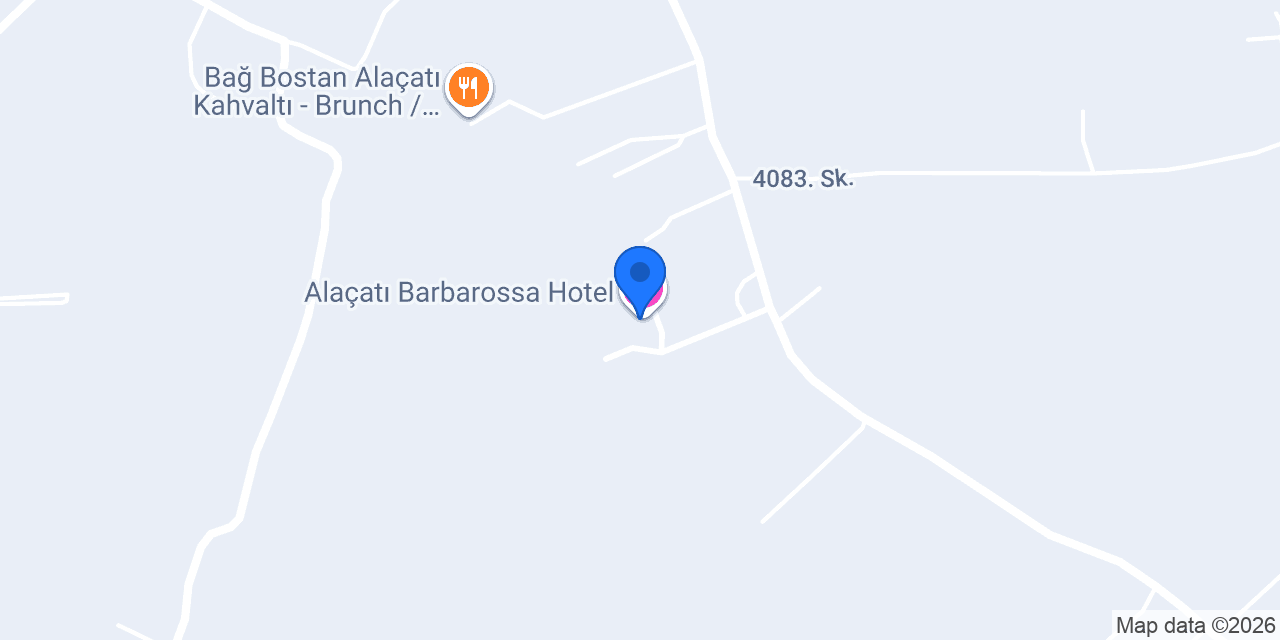 Alaçatı Barbarossa Hotel konumu
