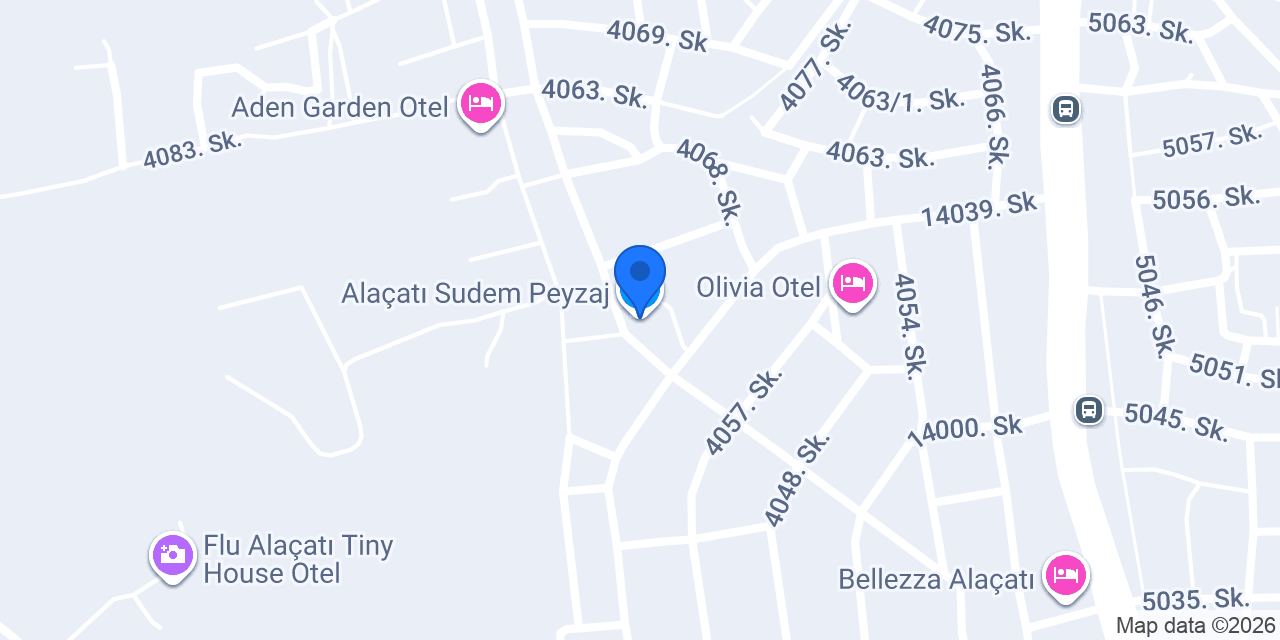 Alaçatı Sudem Peyzaj konumu