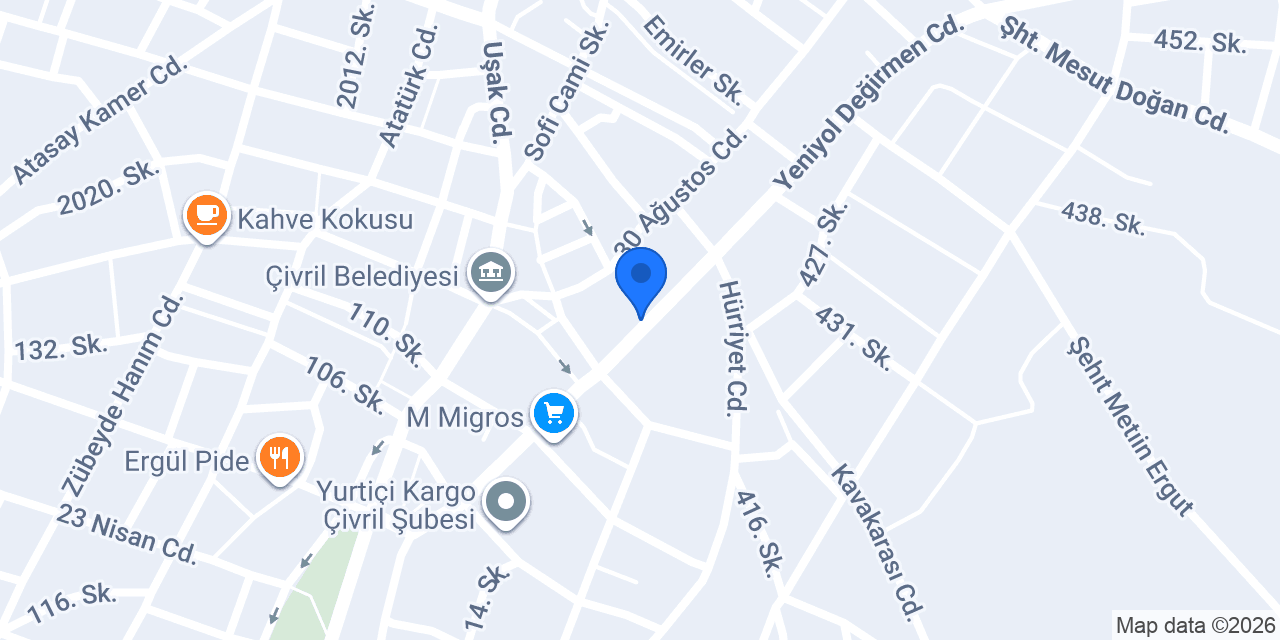 Çağdaş Mobilya konumu