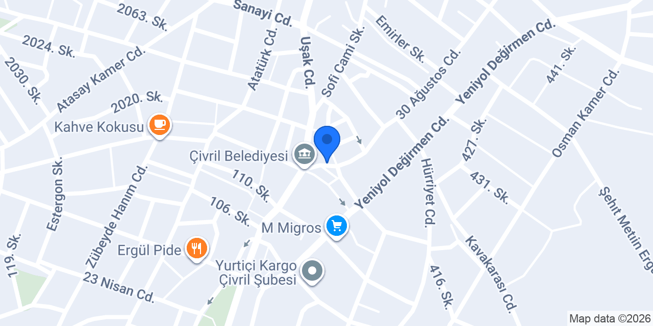 ÇİVRİL SÖZ&DAVET EVİ konumu