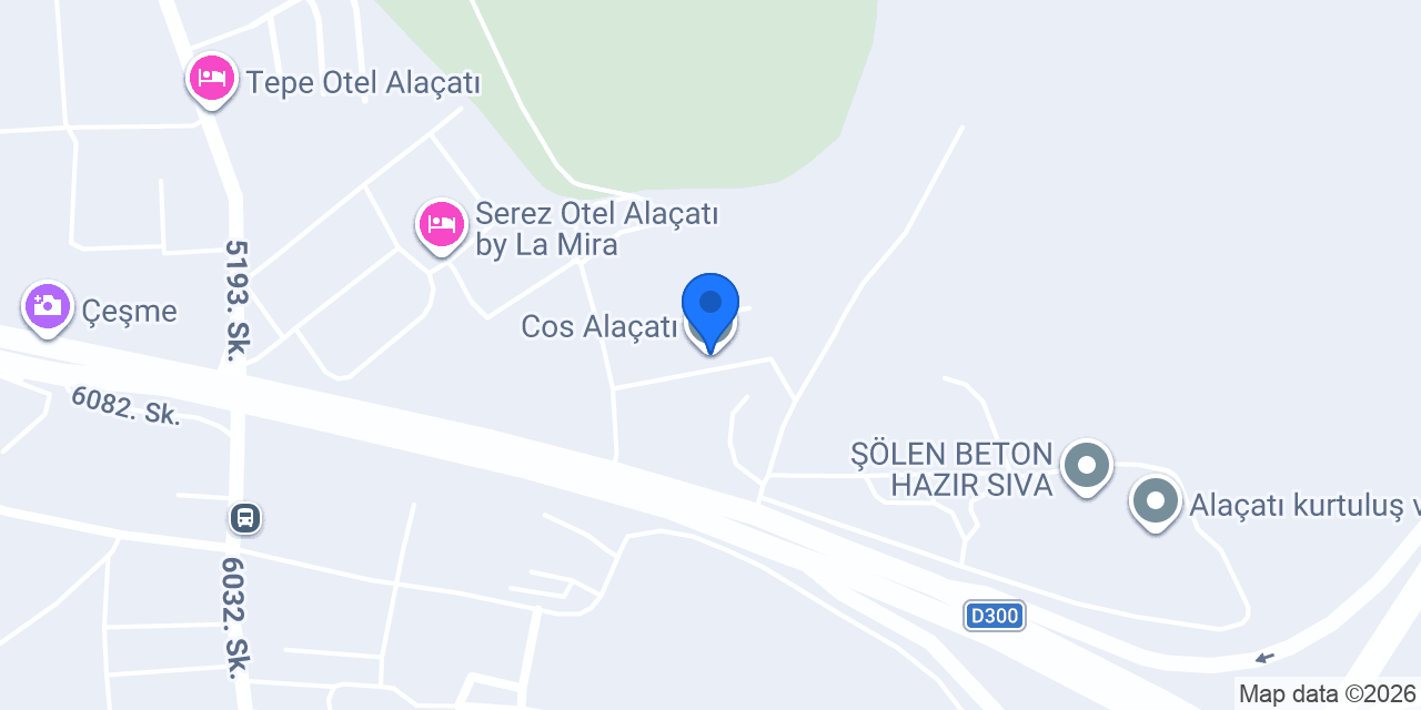 Cos Alaçatı konumu