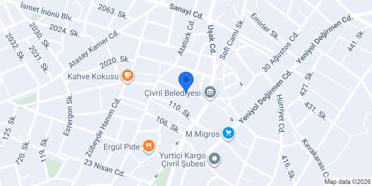 Çankaya Sürücü Kursu konumu