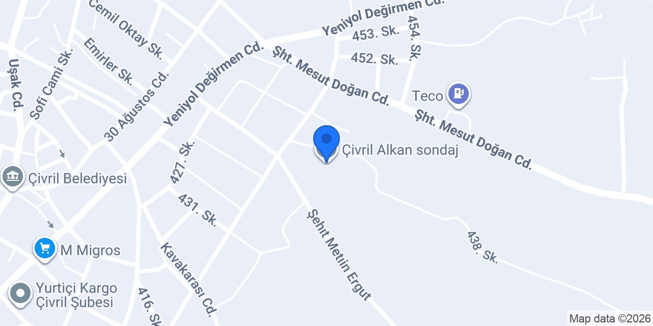 Çivril Alkan sondaj konumu