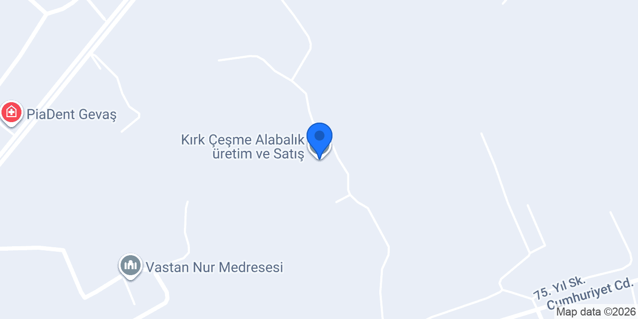 Kırk Çeşme Alabalık üretim ve Satış konumu