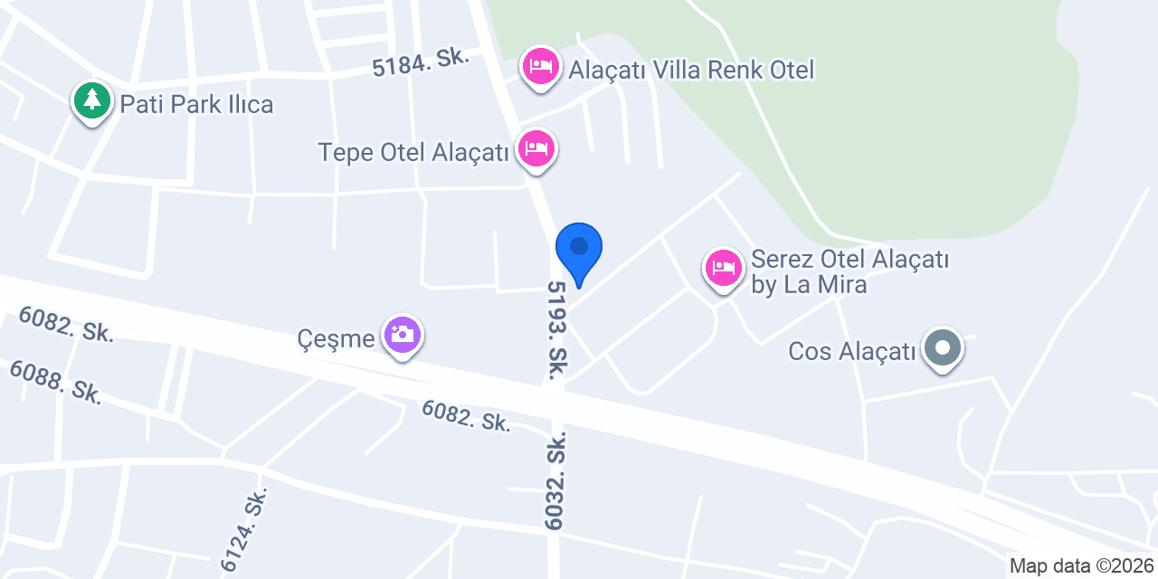 Alaçatı Çınar Boutique Hotel konumu