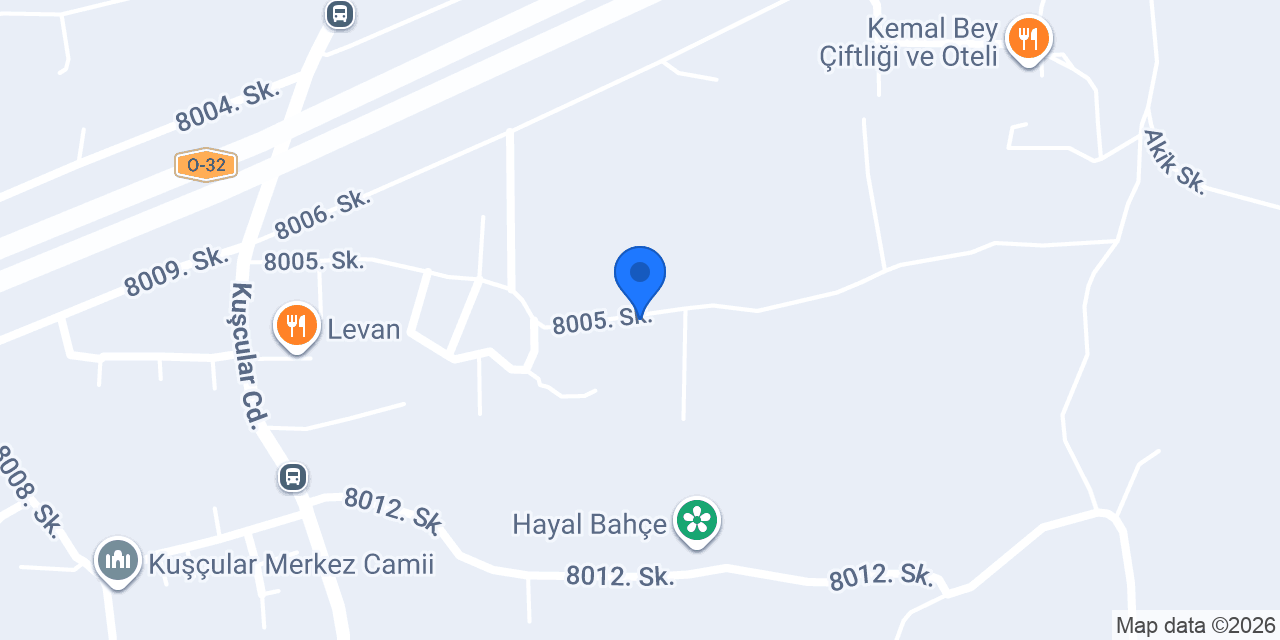 Özgül Bağ Evi konumu