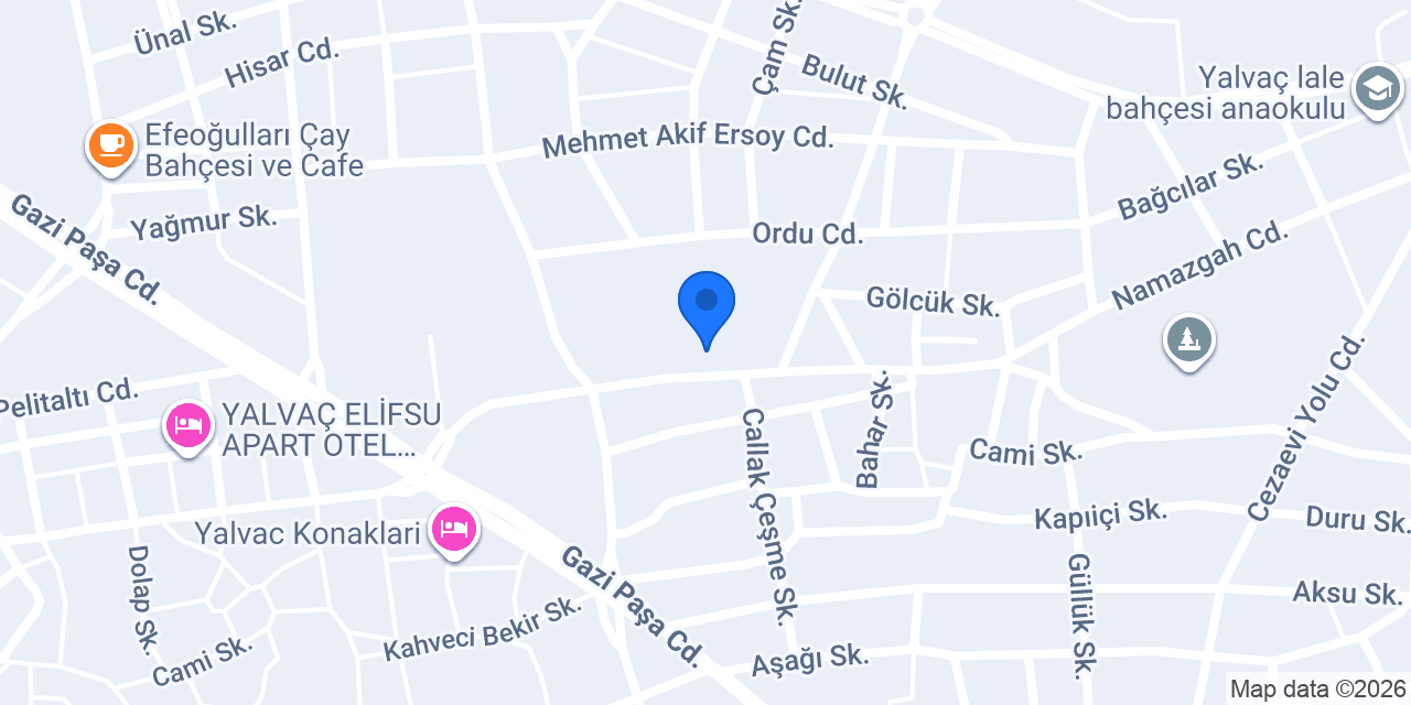 Yalvaç İlçe Jandarma konumu
