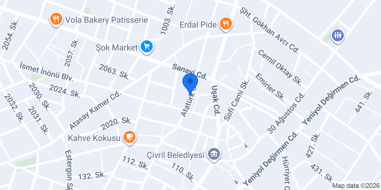 Çivril Elit Otel konumu