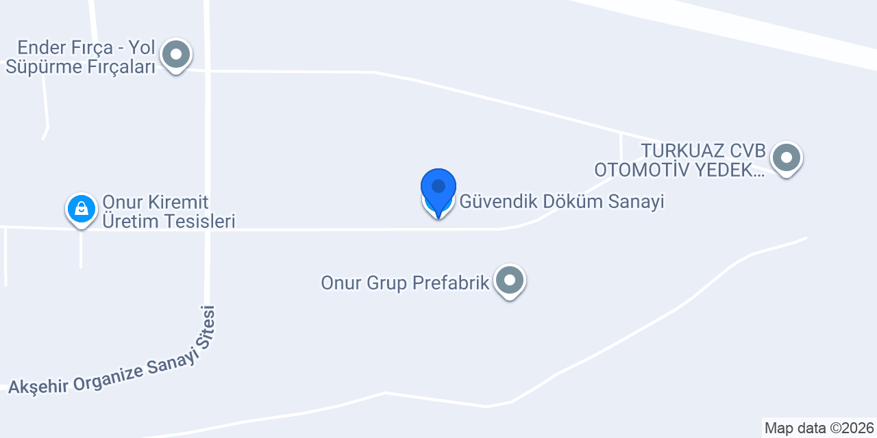 Güvendik Döküm Sanayi konumu