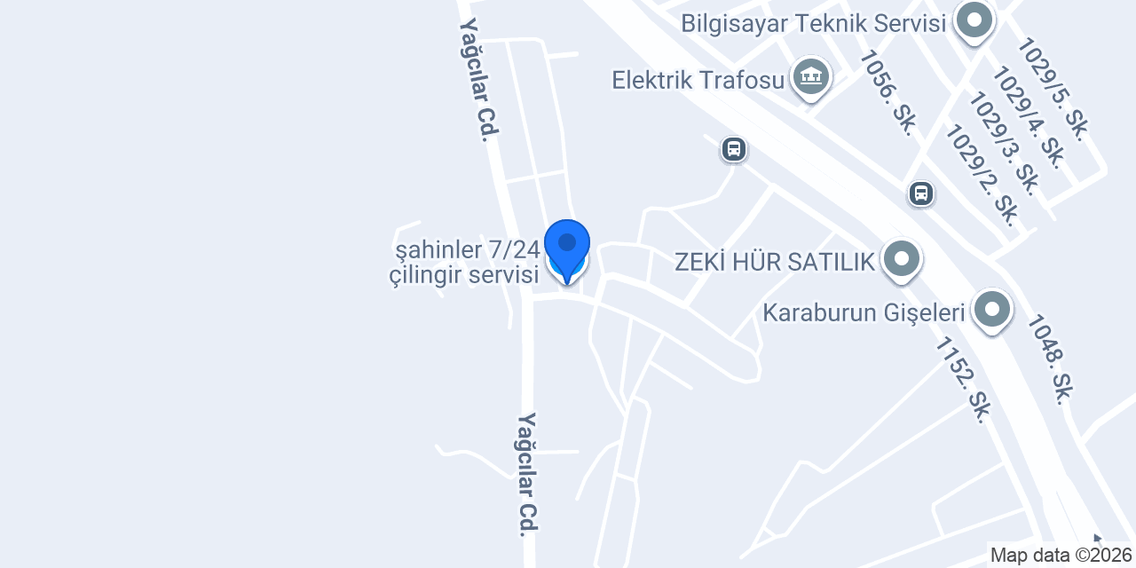 şahinler 7/24 çilingir servisi konumu
