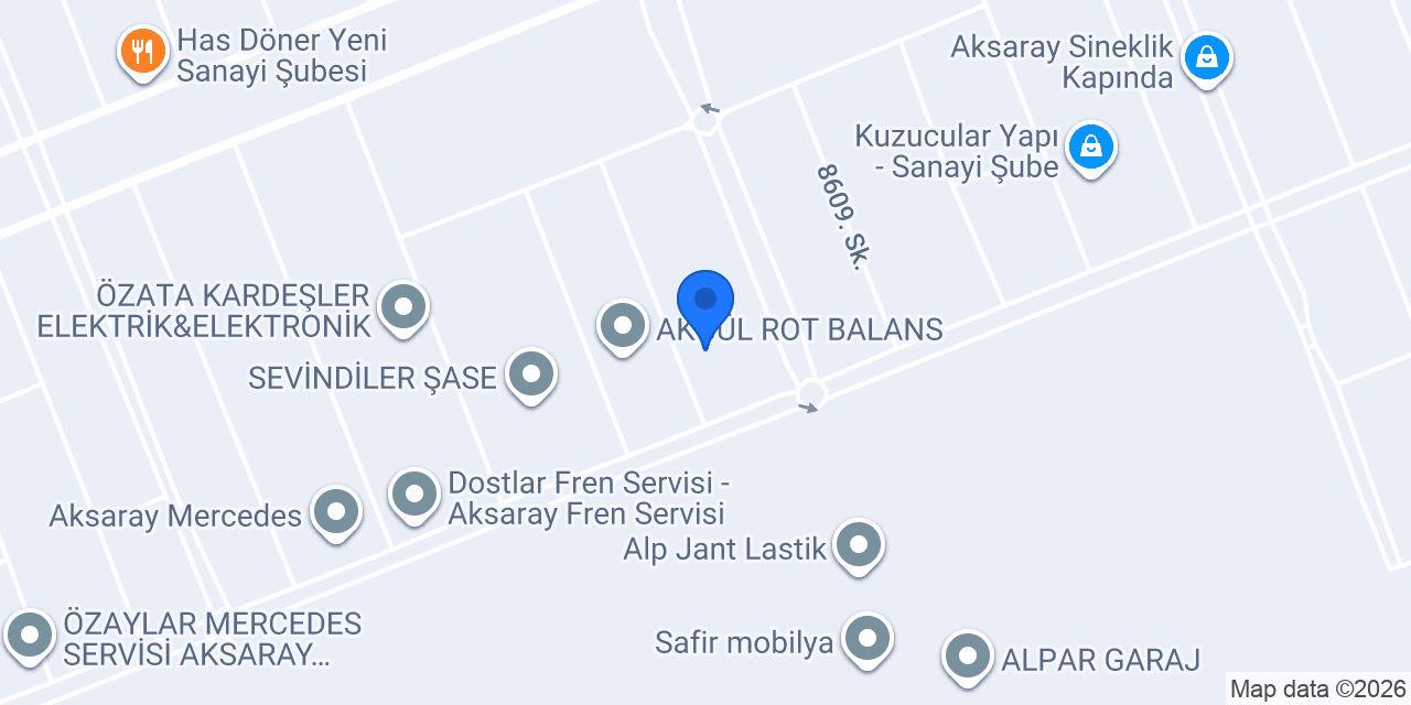 Akay Cam İşleme konumu