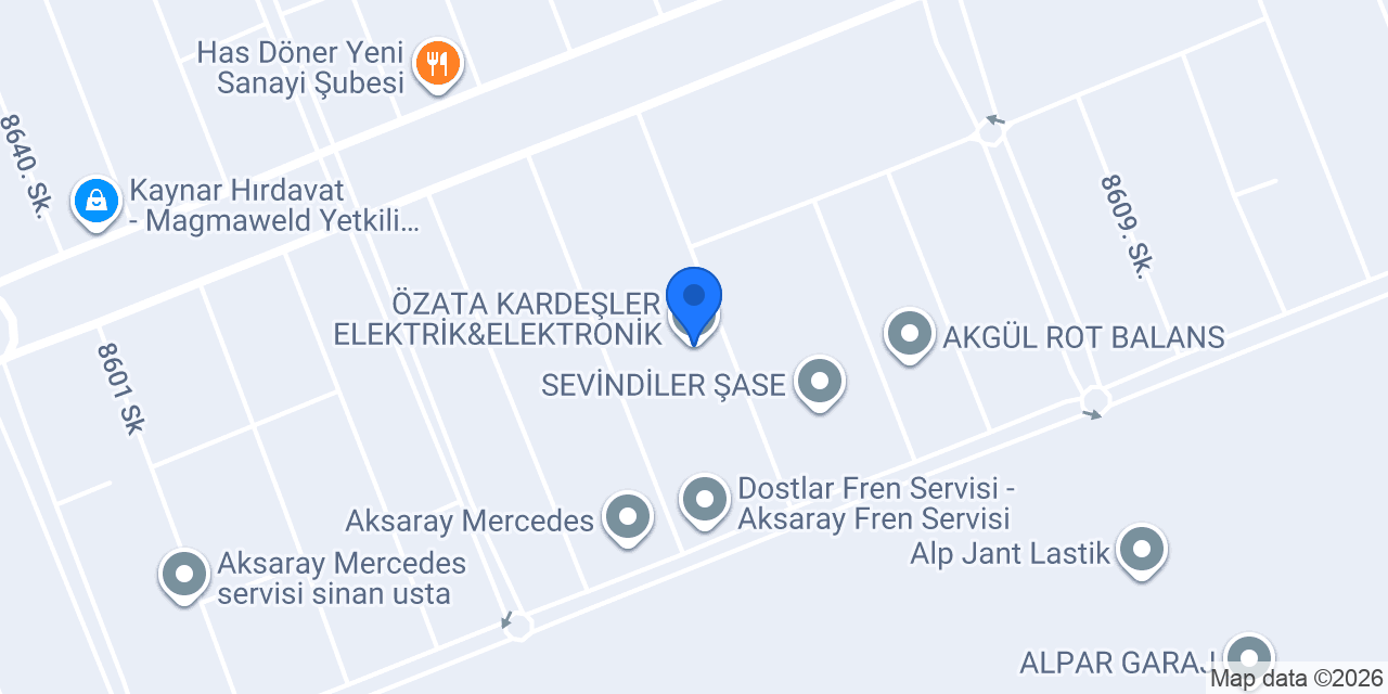 ÖZATA KARDEŞLER ELEKTRİK&ELEKTRONİK konumu