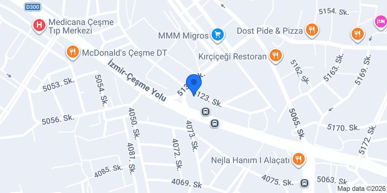 Yağcı Otel Çeşme konumu