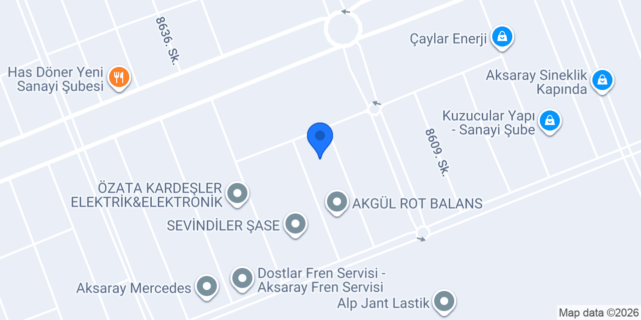 AKSARAY TEKNİK TIR OTOBÜS ÖZEL SERVİSİ konumu
