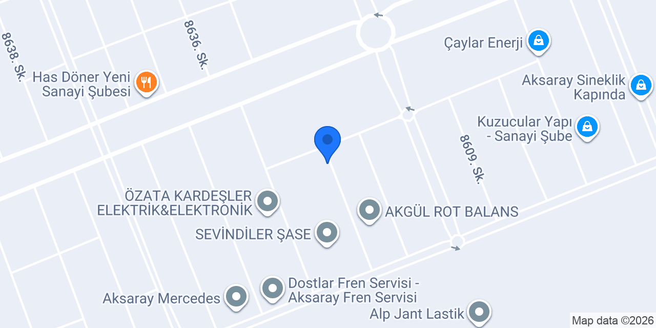 Ekselans Göçük düzeltme merkezi konumu