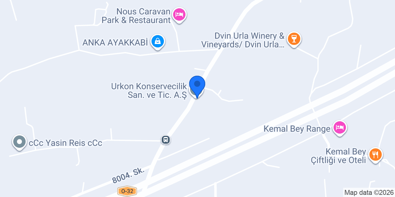 Urkon Konservecilik San. ve Tic. A.Ş. konumu