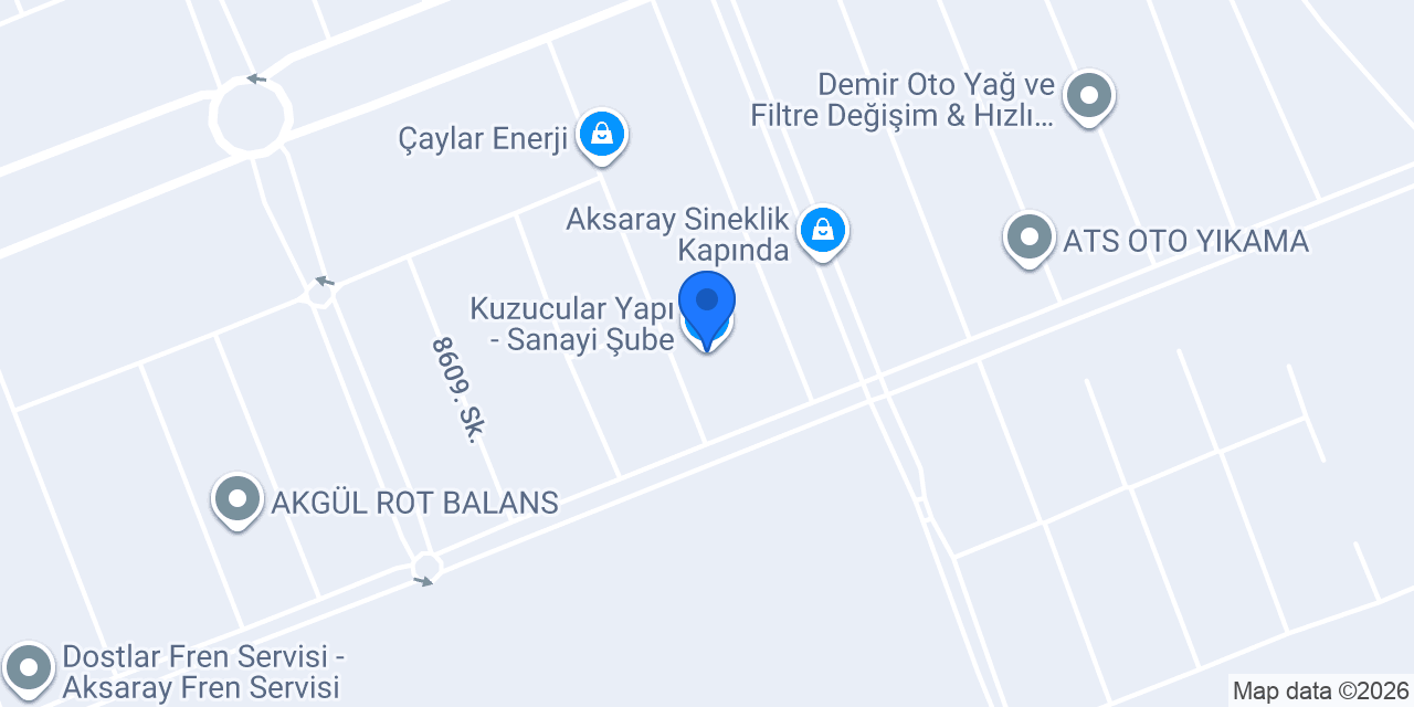 Kuzucular Yapı - Sanayi Şube konumu