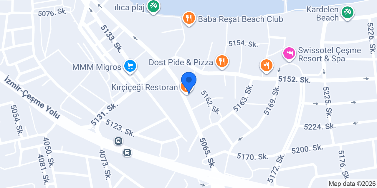 Kırçiçeği Restoran konumu