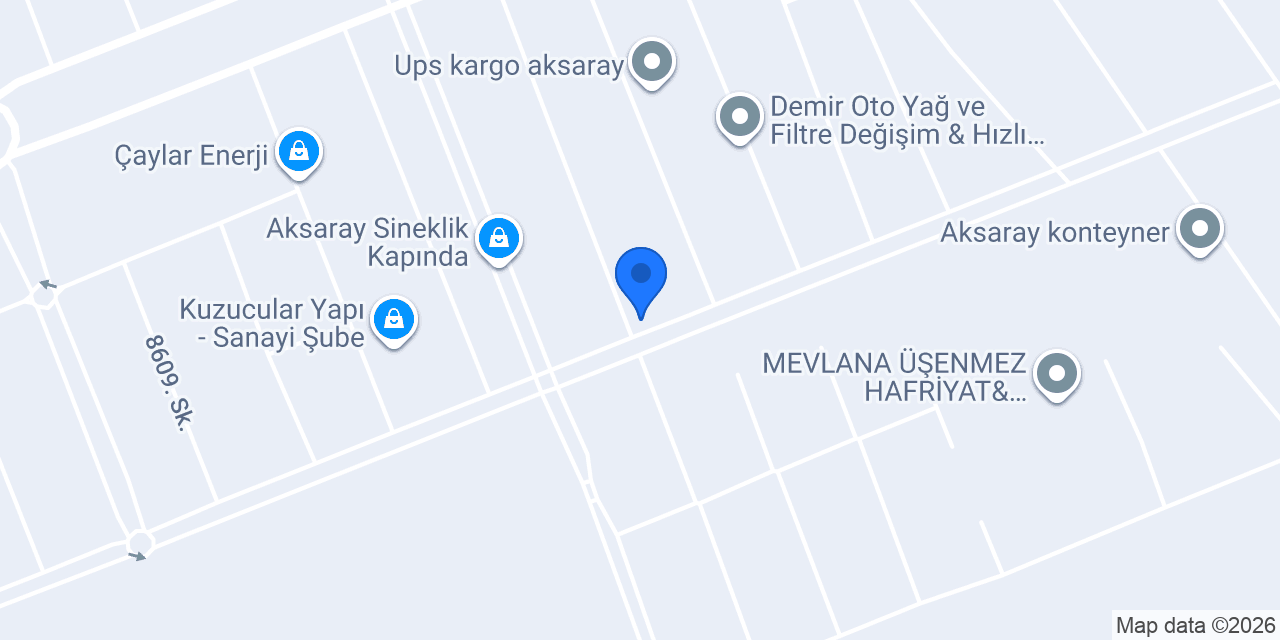 Aksaray Dizayn Mobilya konumu