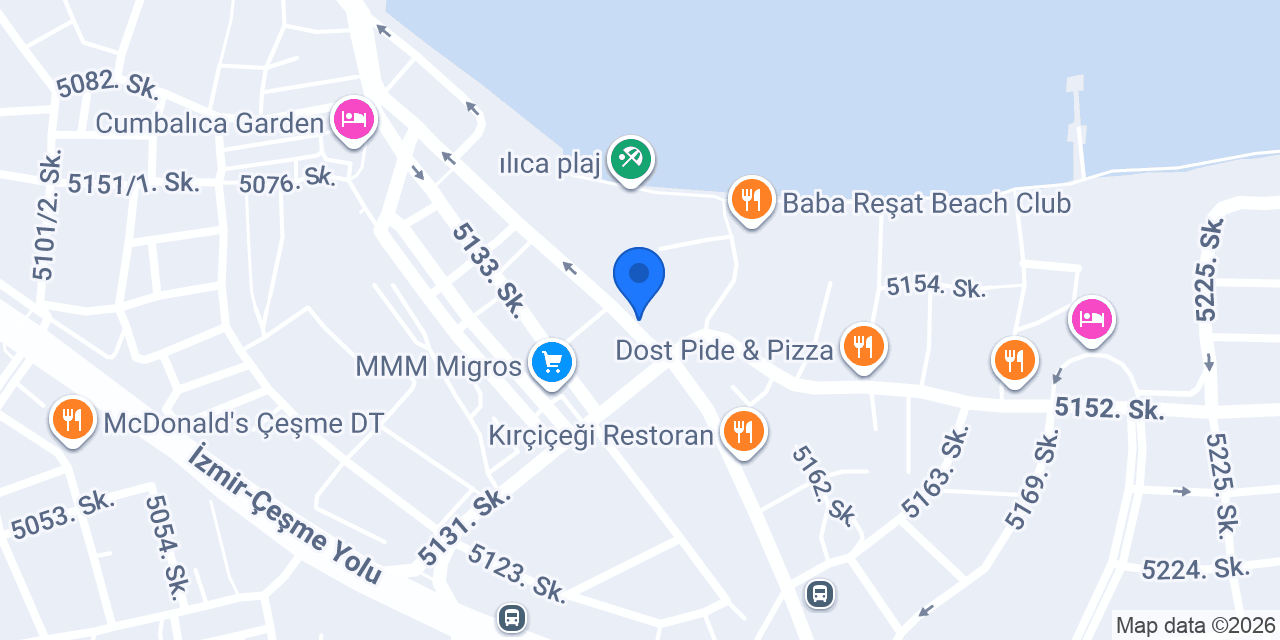 Terra Pizza - Çeşme Ilıca konumu