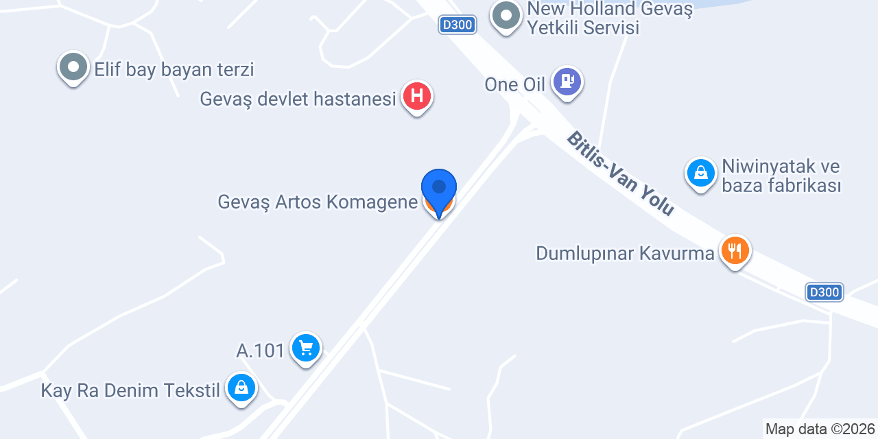 Gevaş Artos Komagene konumu
