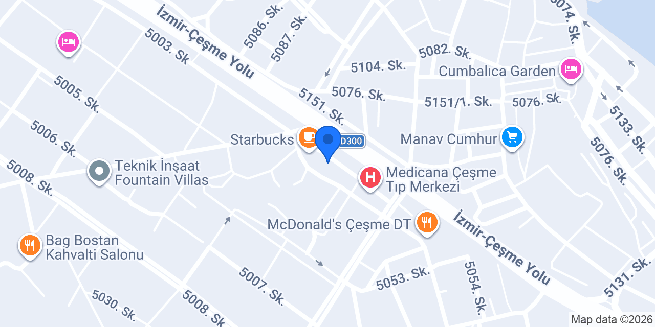 Çeşme McDonalds konumu