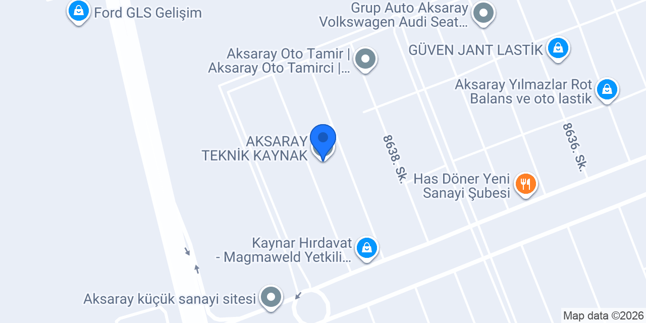 AKSARAY TEKNİK KAYNAK konumu