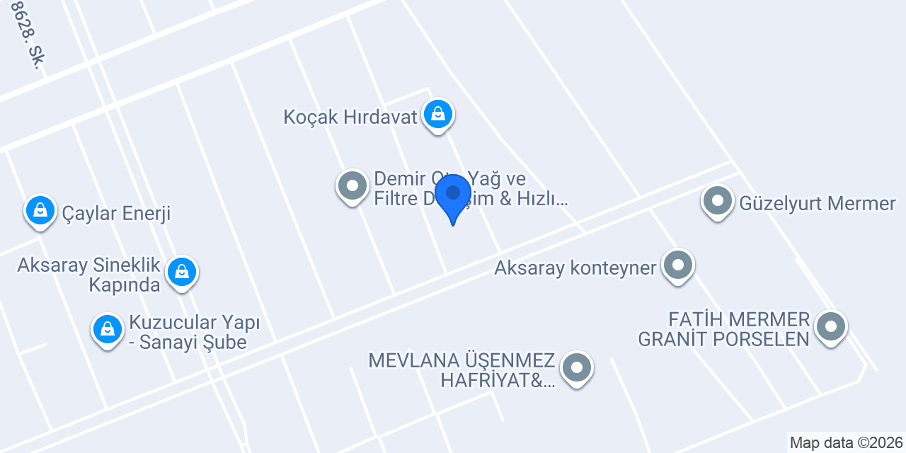 Aksaray Alüminyum Doğrama konumu
