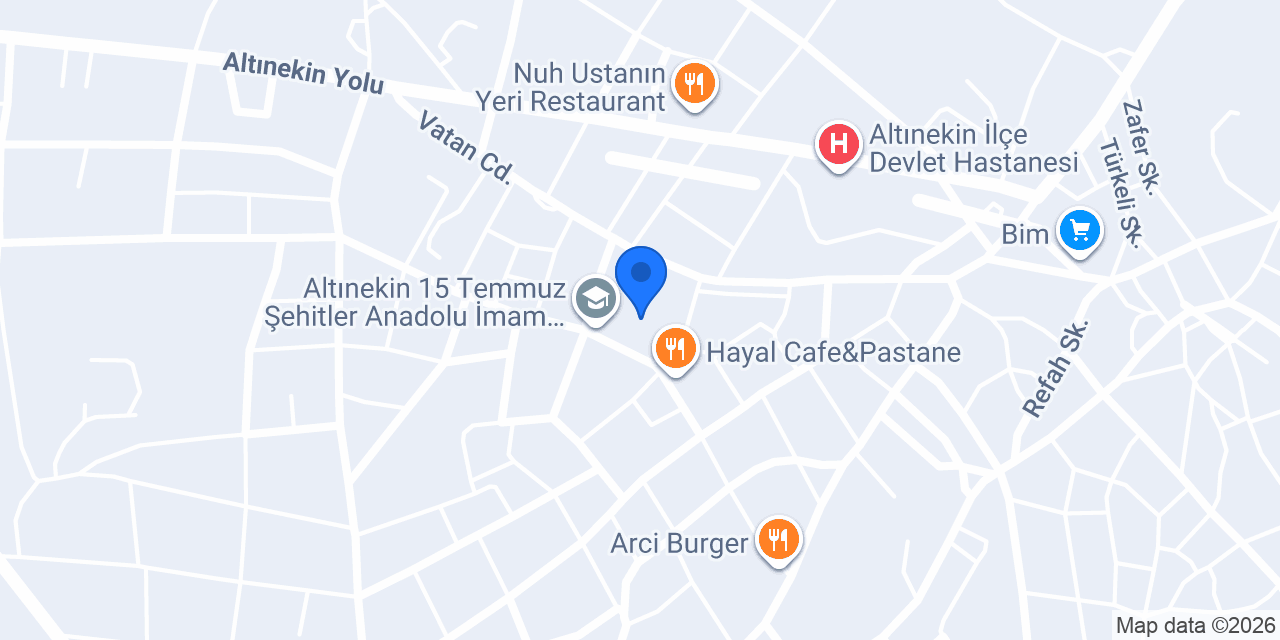 ALTINEKİN ORTAOKULU konumu