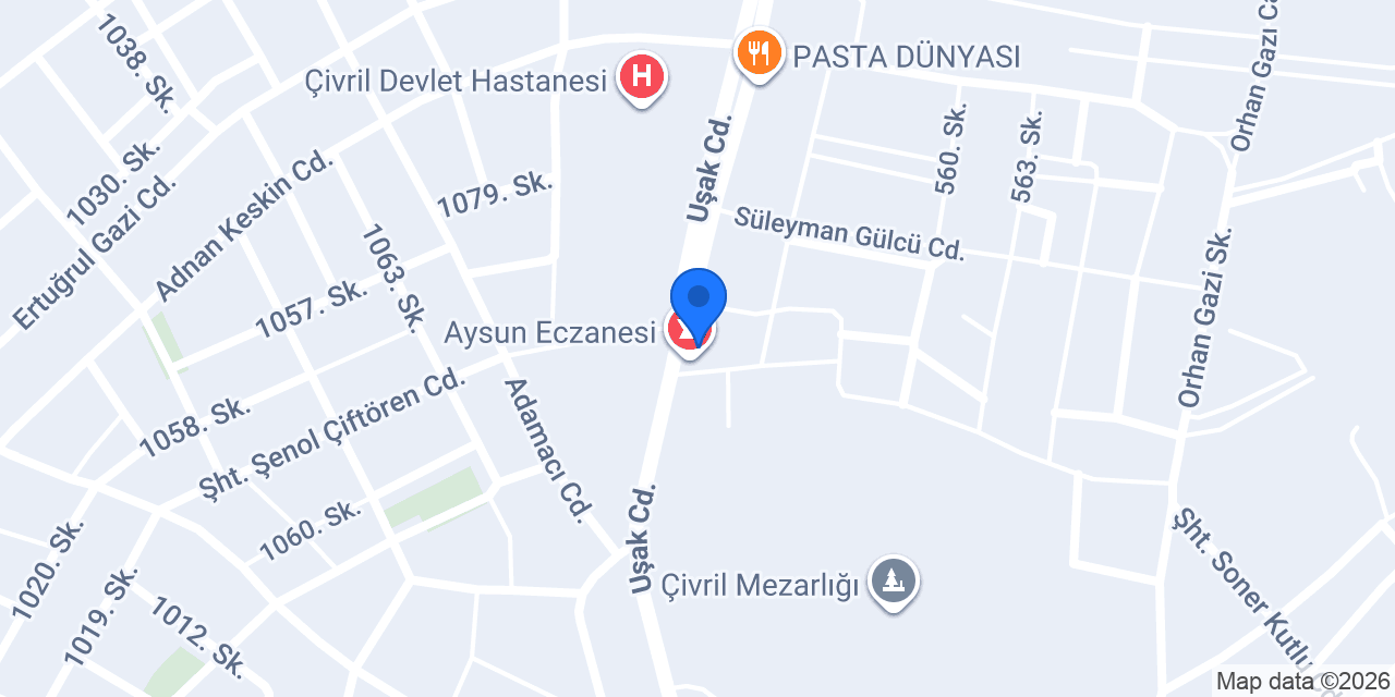 Çavdaroğlu Eczanesi konumu