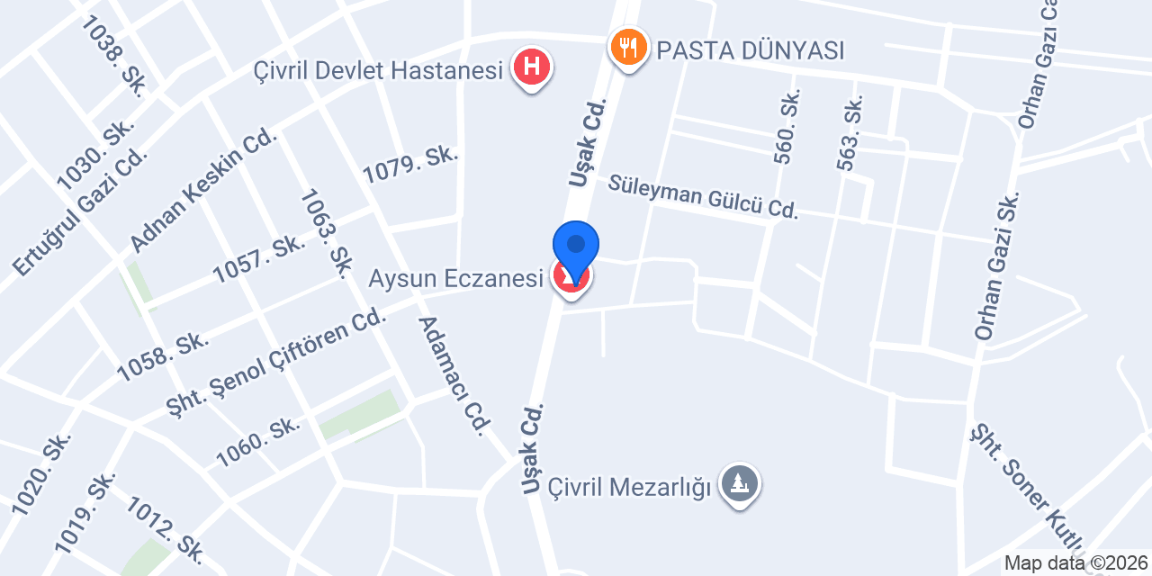 Betül Eczanesi konumu