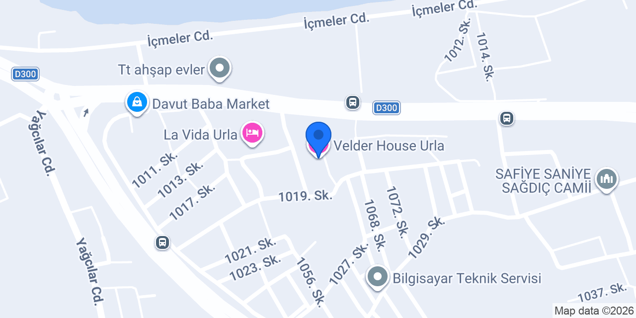 Velder House Urla konumu