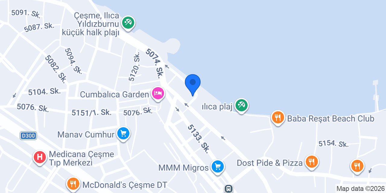 Nars Ilıca Hotel konumu