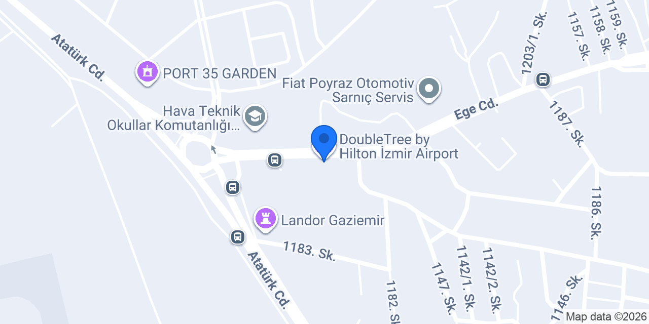 DoubleTree by Hilton İzmir Airport konumu