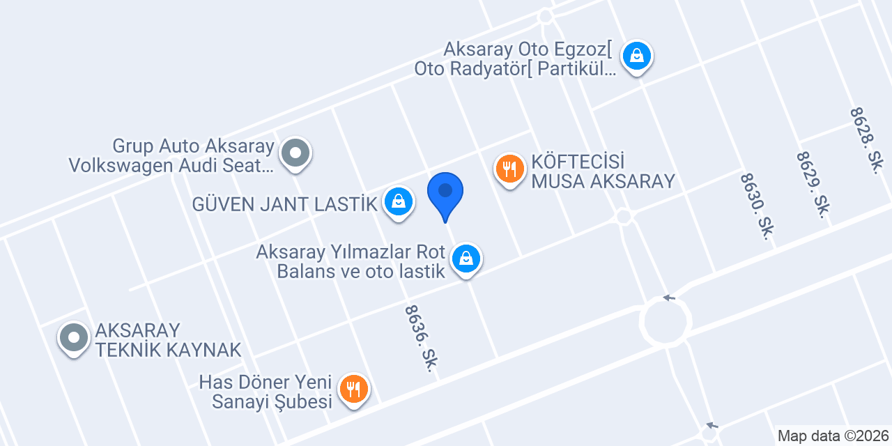 Öz Aksaray Oto Lastik konumu
