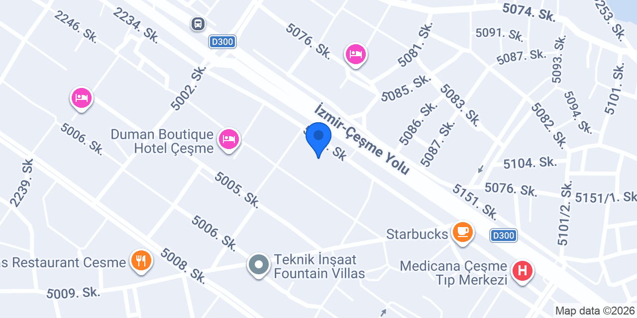 Balcoon Terrace Çeşme konumu